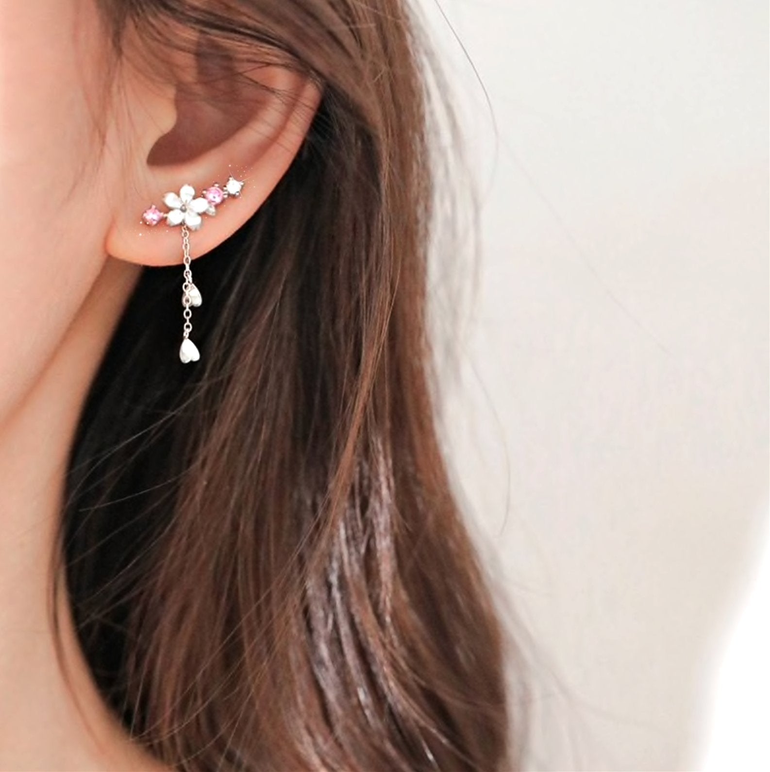 Boucles d'oreilles fleurs de cerisier